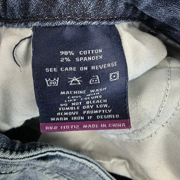 VIGOSS Bootcut Jeans Womens 24 24x33 Blue Light Wash Embellished Chelsea - Picture 6 of 10